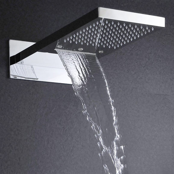 Romo 22" Contemporary RGB Multi Color Water Powered Led Shower Head